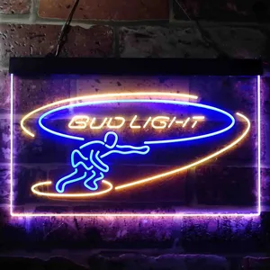 Bud Light Surf Snowboarder Neon-Like LED Sign