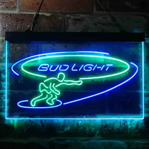 Bud Light Surf Snowboarder Neon-Like LED Sign