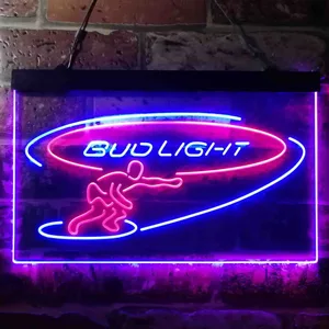Bud Light Surf Snowboarder Neon-Like LED Sign