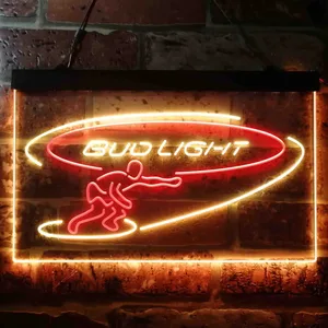 Bud Light Surf Snowboarder Neon-Like LED Sign