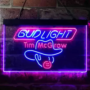 Bud Light Tim McGraw Neon-Like LED Sign