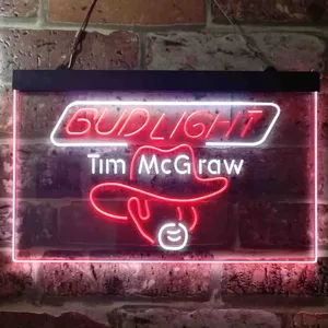 Bud Light Tim McGraw Neon-Like LED Sign