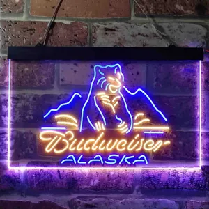 Budweiser Alaska Bear Neon-Like LED Sign
