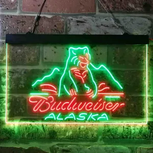 Budweiser Alaska Bear Neon-Like LED Sign