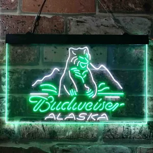 Budweiser Alaska Bear Neon-Like LED Sign