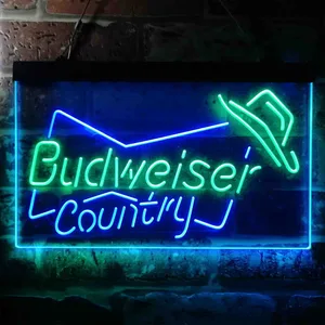 Budweiser Country Cowboy Neon-Like LED Sign
