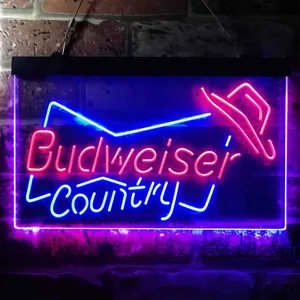 Budweiser Country Cowboy Neon-Like LED Sign