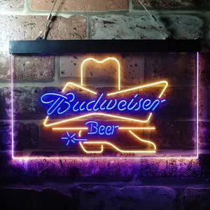 Budweiser Cowboy Boot Neon-Like LED Sign