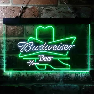 Budweiser Cowboy Boot Neon-Like LED Sign