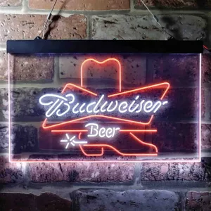 Budweiser Cowboy Boot Neon-Like LED Sign