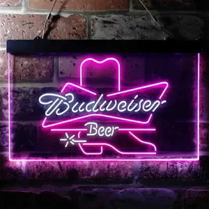Budweiser Cowboy Boot Neon-Like LED Sign