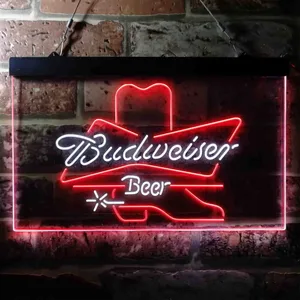 Budweiser Cowboy Boot Neon-Like LED Sign