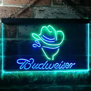 Budweiser Cowboy Head Neon-Like LED Sign