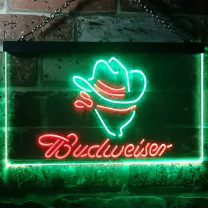 Budweiser Cowboy Head Neon-Like LED Sign