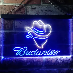 Budweiser Cowboy Head Neon-Like LED Sign