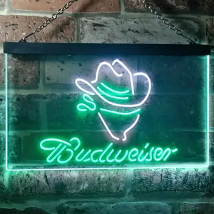 Budweiser Cowboy Head Neon-Like LED Sign
