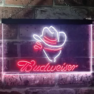 Budweiser Cowboy Head Neon-Like LED Sign
