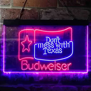 Budweiser Don't Mess With Texas Neon-Like LED Sign