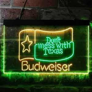 Budweiser Don't Mess With Texas Neon-Like LED Sign