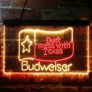 Budweiser Don't Mess With Texas Neon-Like LED Sign
