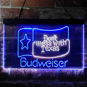 Budweiser Don't Mess With Texas Neon-Like LED Sign