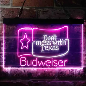 Budweiser Don't Mess With Texas Neon-Like LED Sign