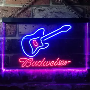 Budweiser Electric Guitar Neon-Like LED Sign