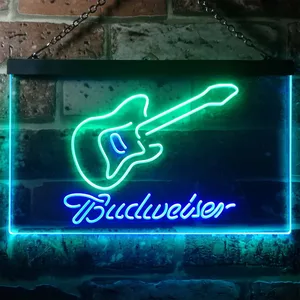 Budweiser Electric Guitar Neon-Like LED Sign