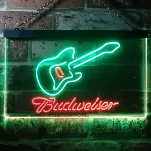 Budweiser Electric Guitar Neon-Like LED Sign