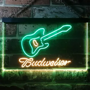 Budweiser Electric Guitar Neon-Like LED Sign