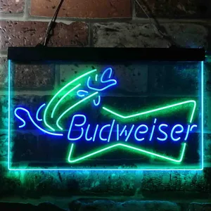 Budweiser Fish Bait Neon-Like LED Sign