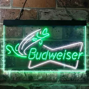 Budweiser Fish Bait Neon-Like LED Sign