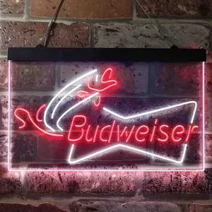 Budweiser Fish Bait Neon-Like LED Sign