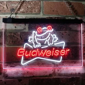 Budweiser Frog Neon-Like LED Sign