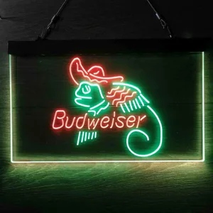 Budweiser Lizard Hat Neon-Like LED Sign