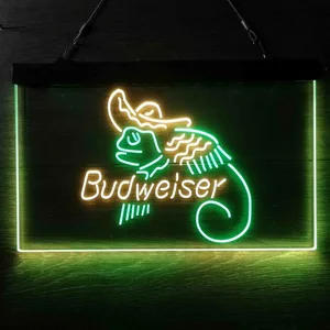 Budweiser Lizard Hat Neon-Like LED Sign