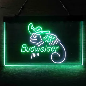 Budweiser Lizard Hat Neon-Like LED Sign