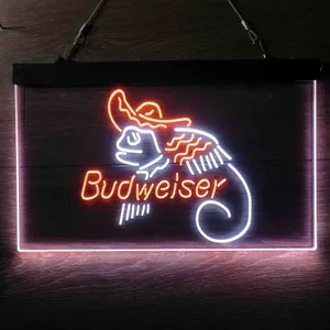 Budweiser Lizard Hat Neon-Like LED Sign
