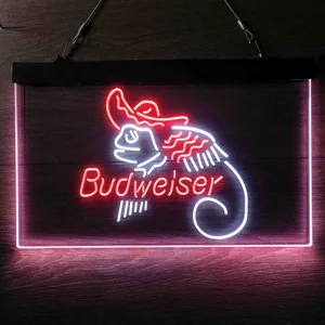 Budweiser Lizard Hat Neon-Like LED Sign