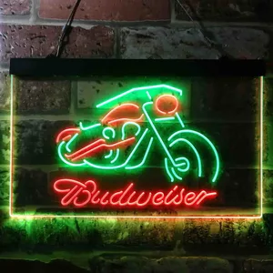 Budweiser Motorcycle 2 Neon-Like LED Sign