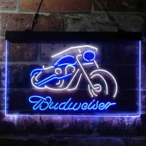 Budweiser Motorcycle 2 Neon-Like LED Sign