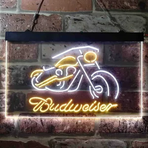 Budweiser Motorcycle 2 Neon-Like LED Sign