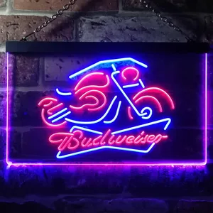 Budweiser Motorcycle Neon-Like LED Sign