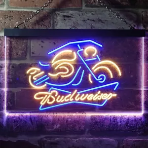 Budweiser Motorcycle Neon-Like LED Sign