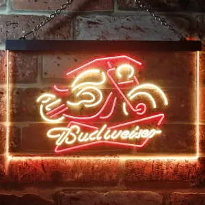 Budweiser Motorcycle Neon-Like LED Sign