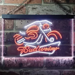 Budweiser Motorcycle Neon-Like LED Sign