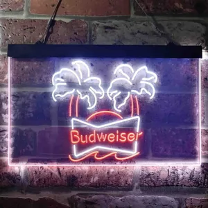 Budweiser Palm Trees Neon-Like LED Sign