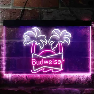 Budweiser Palm Trees Neon-Like LED Sign