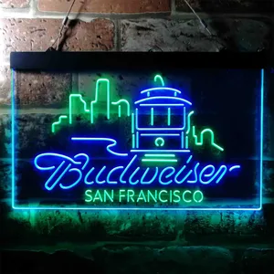 Budweiser San Francisco Cable Car Neon-Like LED Sign