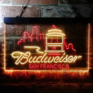 Budweiser San Francisco Cable Car Neon-Like LED Sign